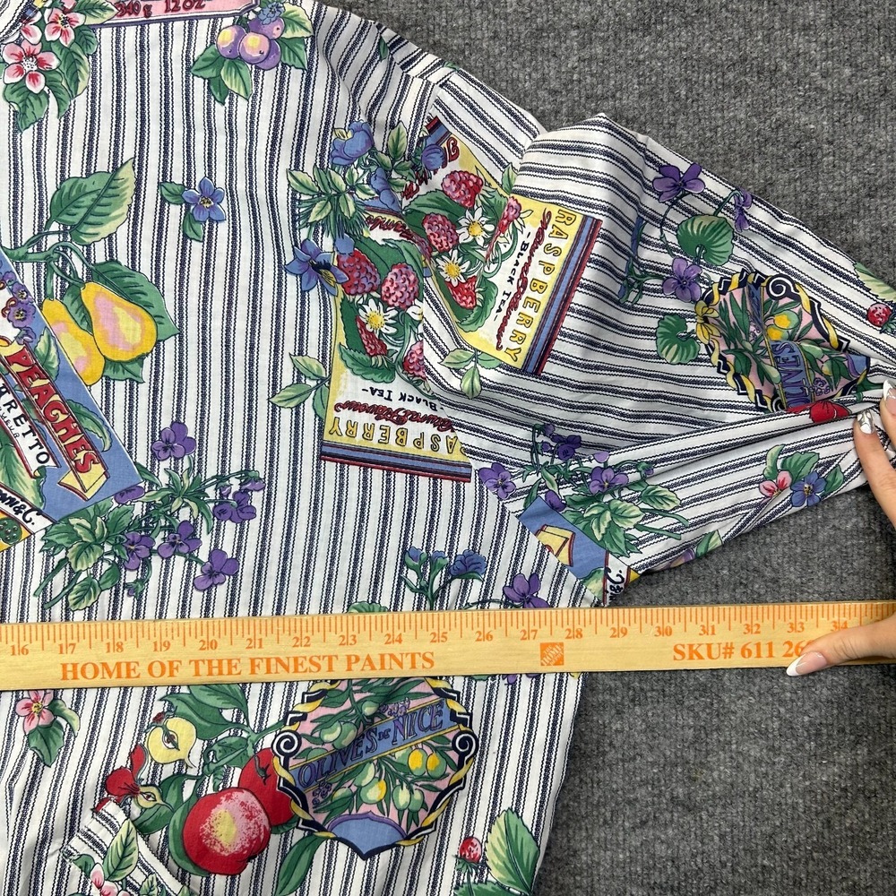 Vintage Men's Reversible Novelty Fruit Print Bomber Jacket Long Sleeve - Large - Picture 6 of 9